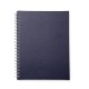 Caderno com capa de couro sintético 21 x 28 cm com logotipo