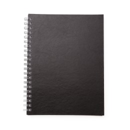 Caderno com capa de couro sintético 21 x 28 cm  com logotipo