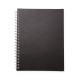 Caderno com capa de couro sintético 21 x 28 cm com logotipo
