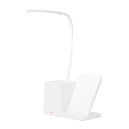 Luminária led com carregamento via indução e porta-caneta para empresas
