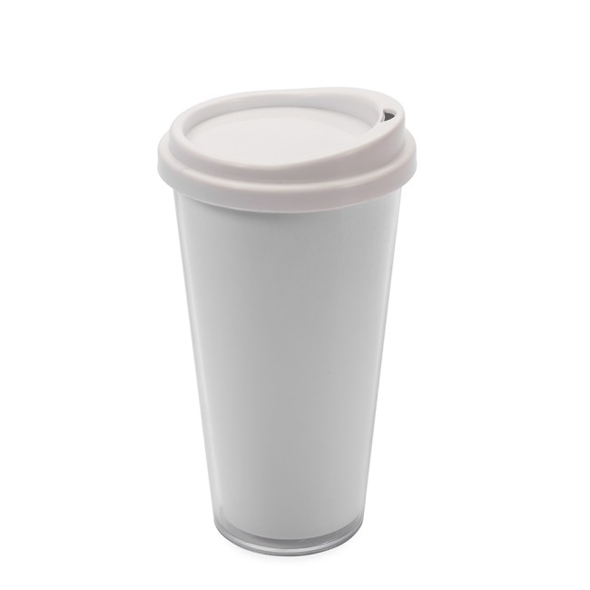 Copo plástico duplo 400ml para empresas