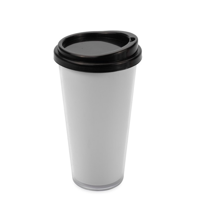 Copo plástico duplo 400ml para empresas