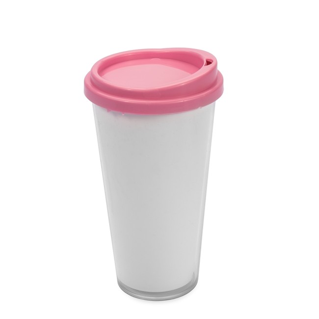 Copo plástico duplo 400ml para empresas