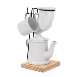 Kit café 4 peças com logotipo