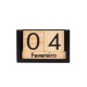 Calendário permanente madeira com logotipo
