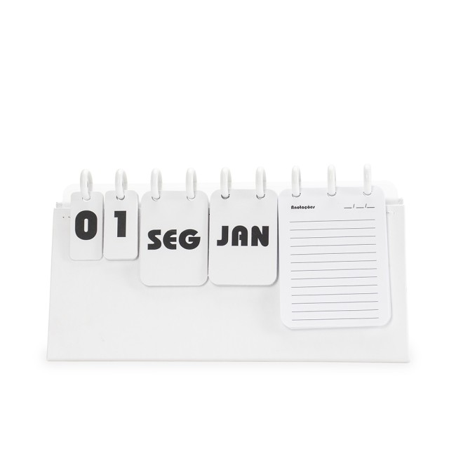 Calendário permanente de mesa disco com logotipo