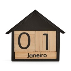 Calendário permanente madeira para brinde