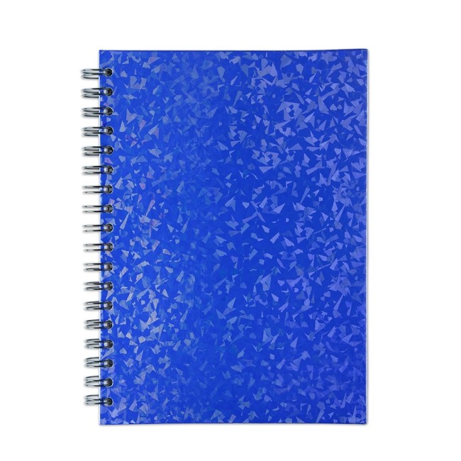 Caderno holográfico com pauta para empresas