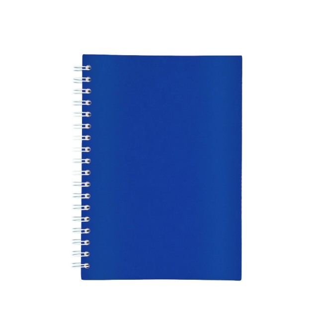 Caderno capa fosca com pauta com logotipo
