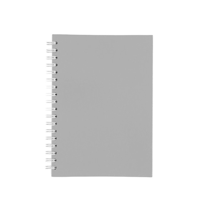 Caderno capa fosca com pauta com logotipo