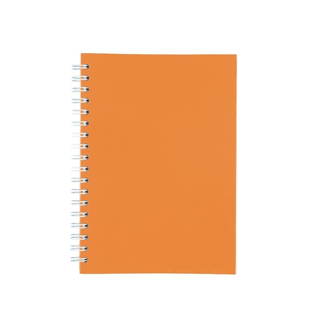 Caderno capa fosca com pauta com logotipo