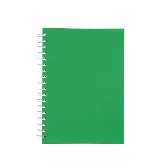 Caderno capa fosca com pauta com logotipo