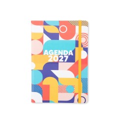 Agenda diária 2027 com logotipo da empresa