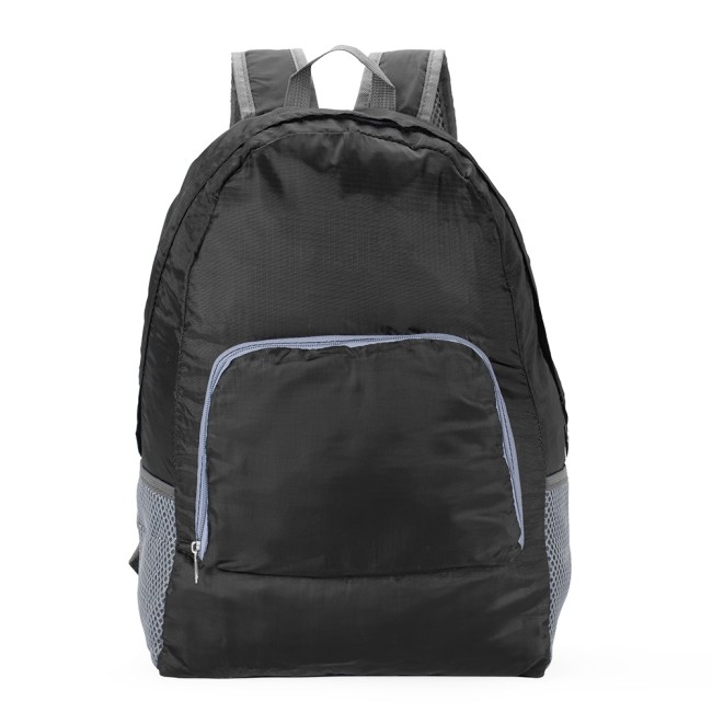 Mochila de nylon dobrável 21l com logotipo