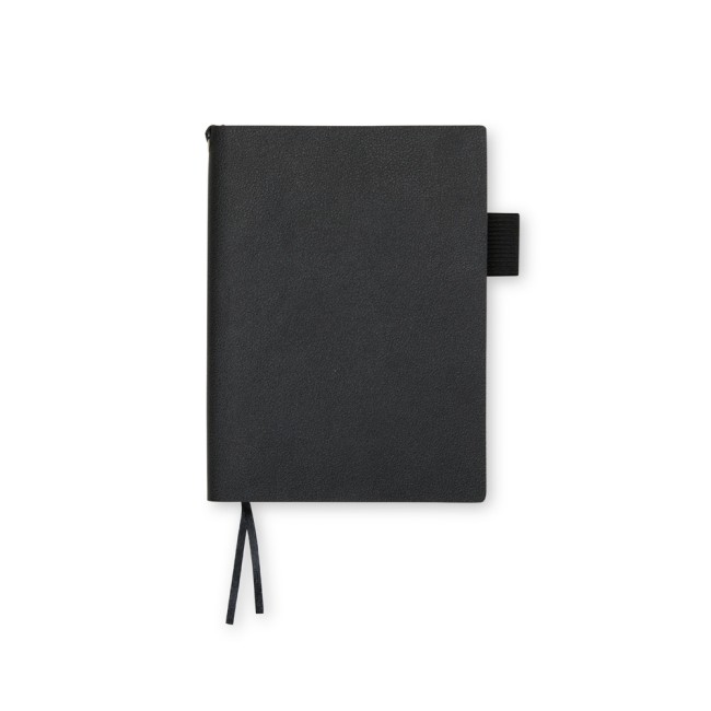 Caderno em couro sintético com logotipo