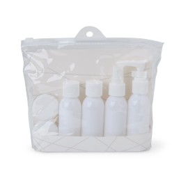 Kit viagem plástico 6 peças personalizado