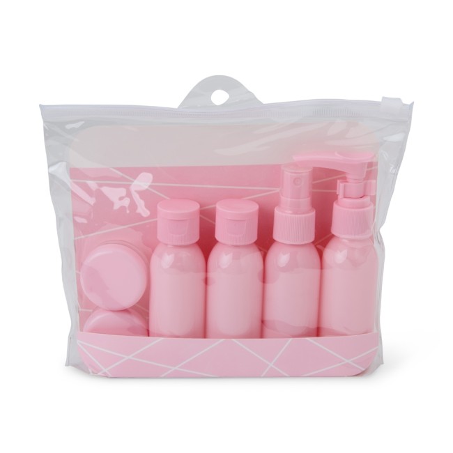 Kit viagem plástico 6 peças personalizado