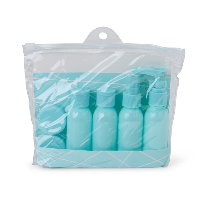 Kit viagem plástico 6 peças personalizado