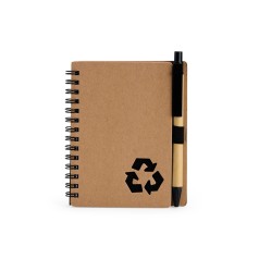 Caderno ecológico com caneta promocional