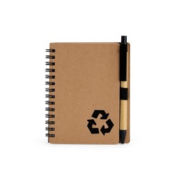 Caderno ecológico com caneta promocional