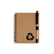 Caderno ecológico com caneta promocional
