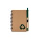 Caderno ecológico com caneta promocional