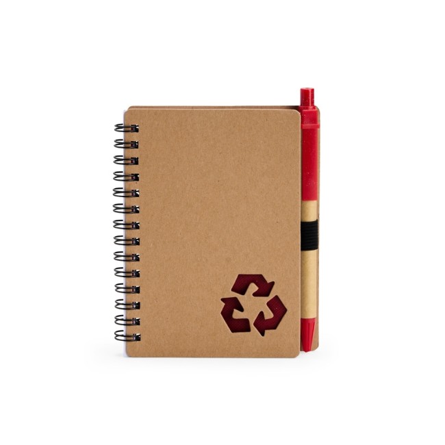 Caderno ecológico com caneta promocional