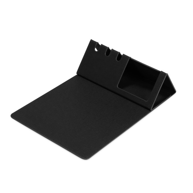 Mouse pad com suporte celular e caneta promocional