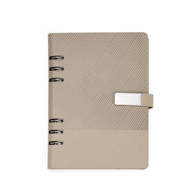 Caderno fichário couro sintético promocional