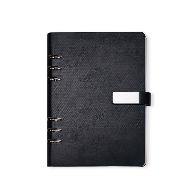 Caderno fichário couro sintético promocional