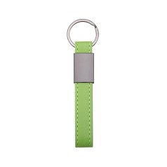 Chaveiro metal com couro sintético personalizado