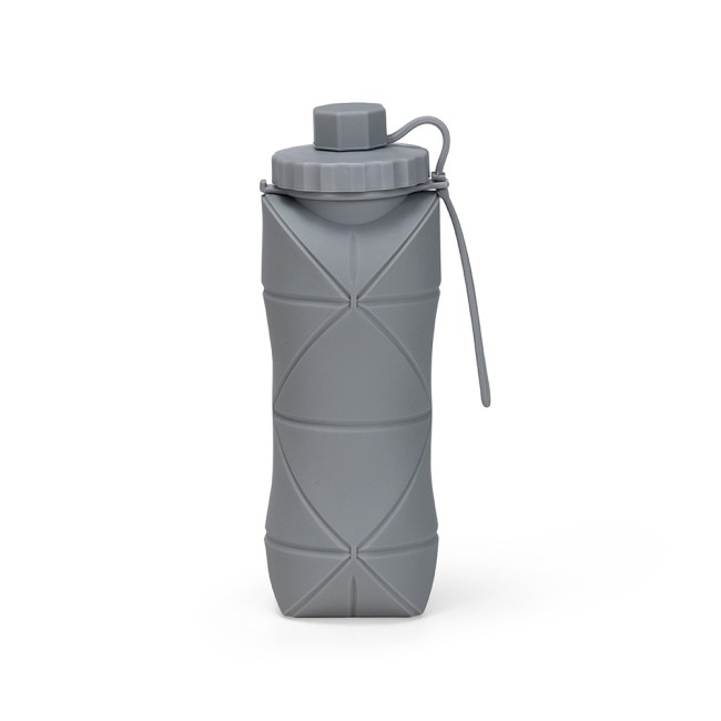 Garrafa dobrável silicone 600ml com logotipo