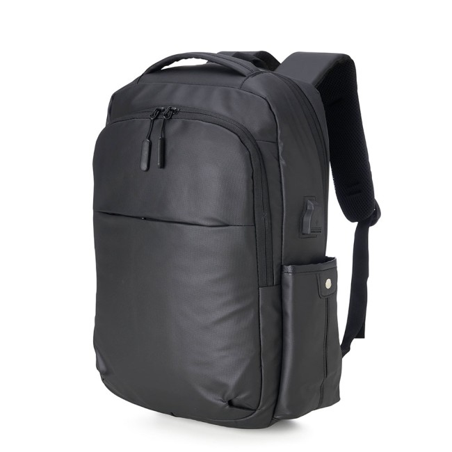 Mochila couro sintético usb 20l para brinde
