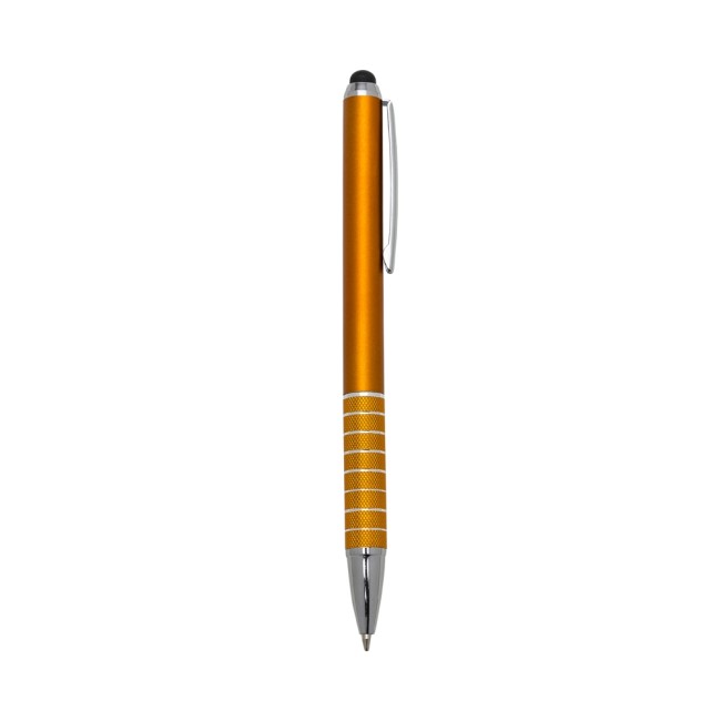 Caneta plástica com 7 aneis touch personalizado