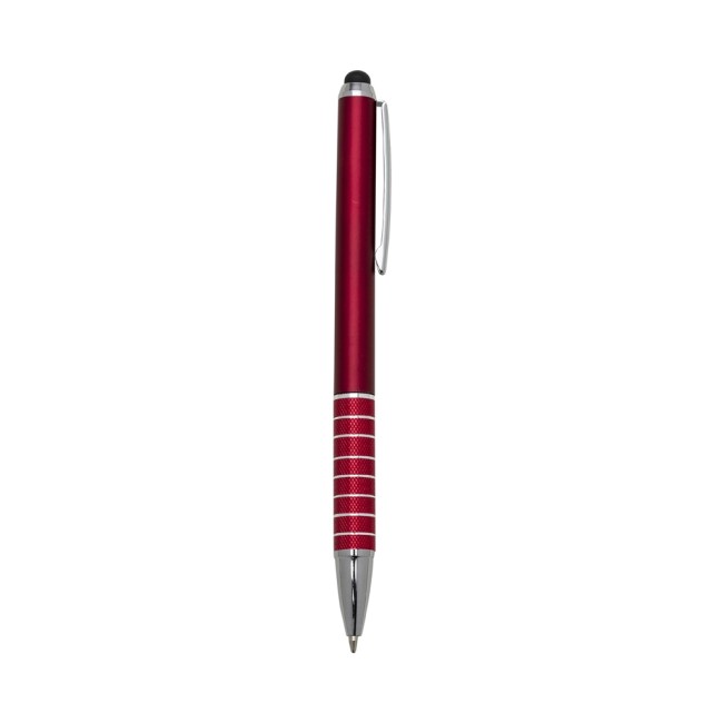 Caneta plástica com 7 aneis touch personalizado